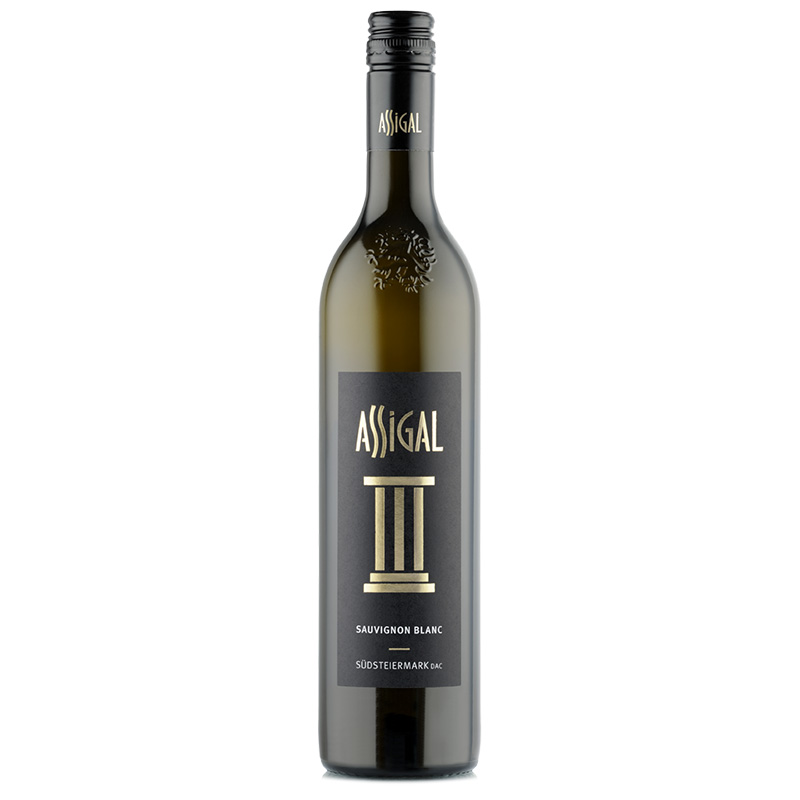Sauvignon Blanc Südsteiermark DAC 2024 vom Weingut Assigal – aromatischer steirischer Weißwein mit Paprika- und Cassisnoten